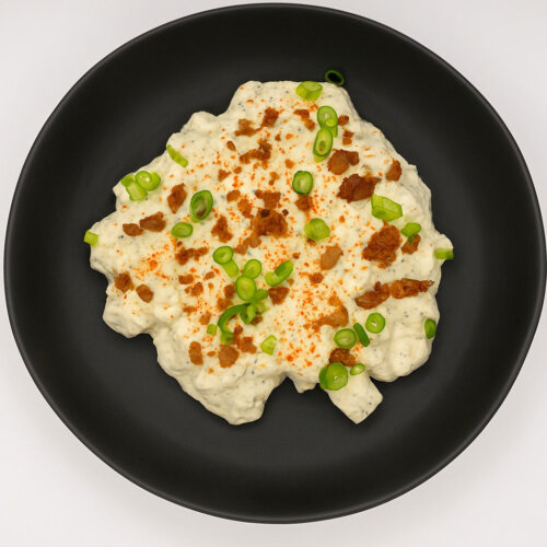 Loaded potato salad plated 500x500